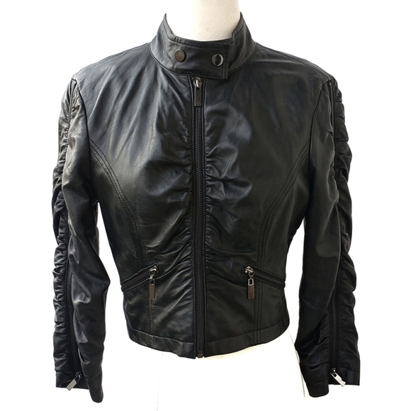 bebe Jackets & Blazers - bebe Black Motorcycle Jacket Women's Size Medium